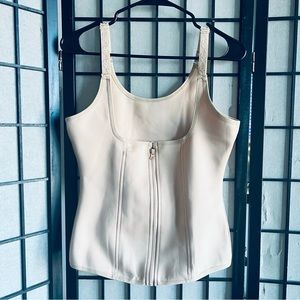 Shapewear beige hook & eye zipper sz 2XL